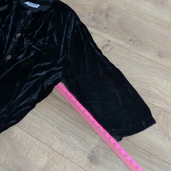 Vintage David Dart Neiman Marcus black Velvet Women's Jacket Size L - Picture 8 of 10